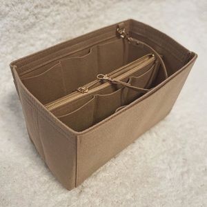 Tote Bag Organizer Insert in Light Brown